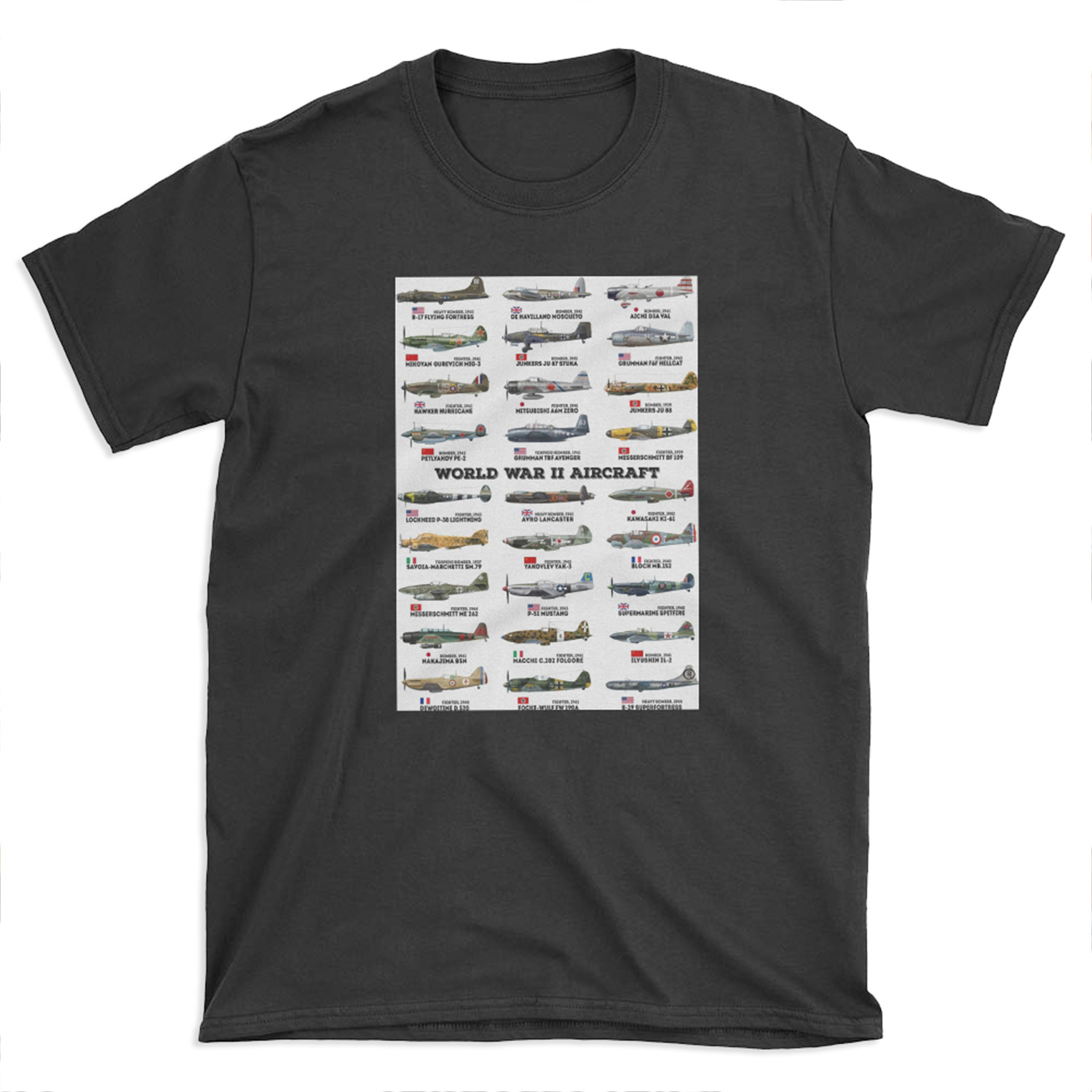 World War II Aircraft T-shirt Tee - Chief T-shirt
