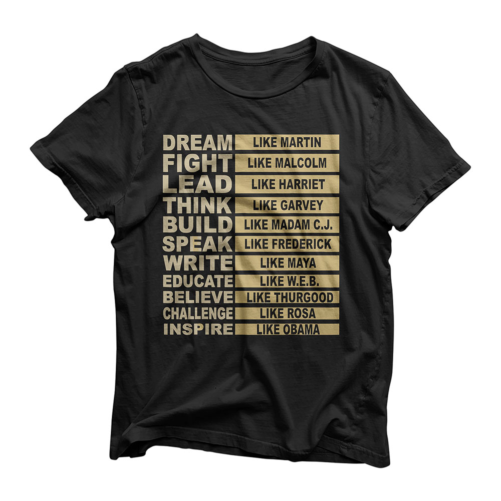 Black History Month Influential Inspirational Leaders Gift T-Shirt