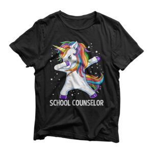 Dabbing Unicorn Back To School Gift For School Counselor T-Shirt