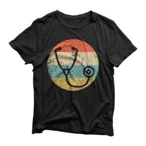 Doctor Nurse Vintage Retro Stethoscope T-Shirt