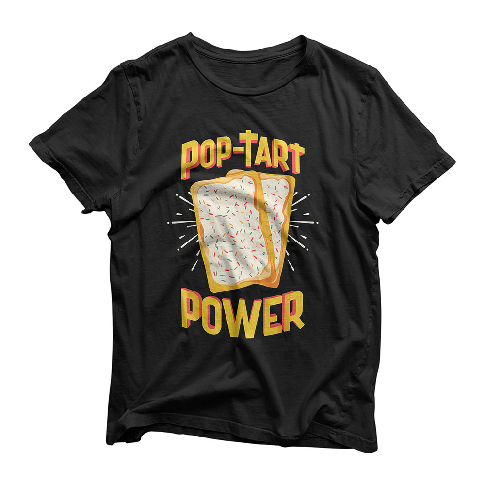 Funny Pop Tart Power, Bodybuilding Pre-Workout T-Shirt T-Shirt
