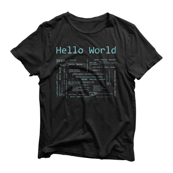 Hello World - Computer Programming Languages T-Shirt