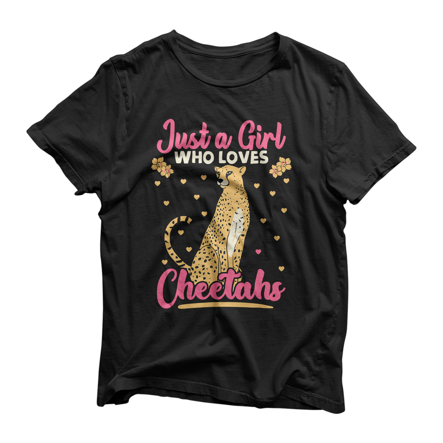 Just A Girl Who Loves Cheetahs African Savanna Zookeeper T-Shirt