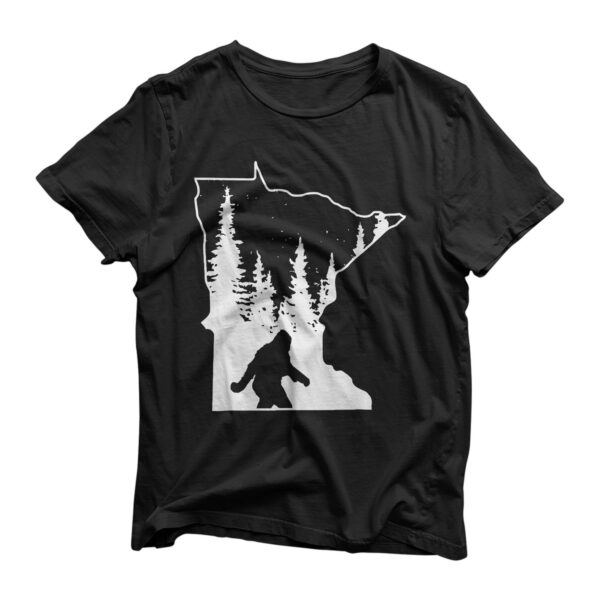 Minnesota Bigfoot Outdoor Sasquatch Silhouette State Pride T-Shirt