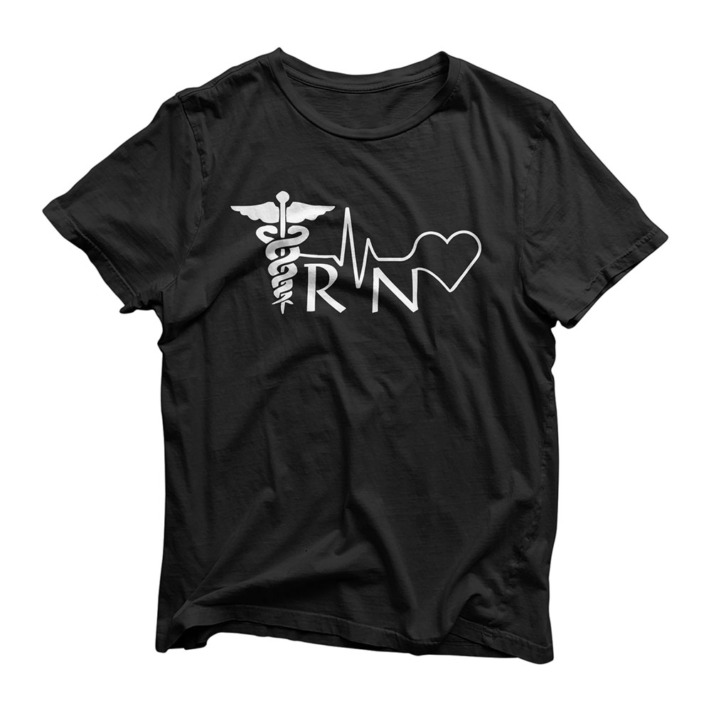 Nurse RN Heartbeat Graduation Womens Gift T-Shirt
