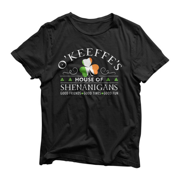 O'Keeffe House of Shenanigans Irish Family Name T-Shirt