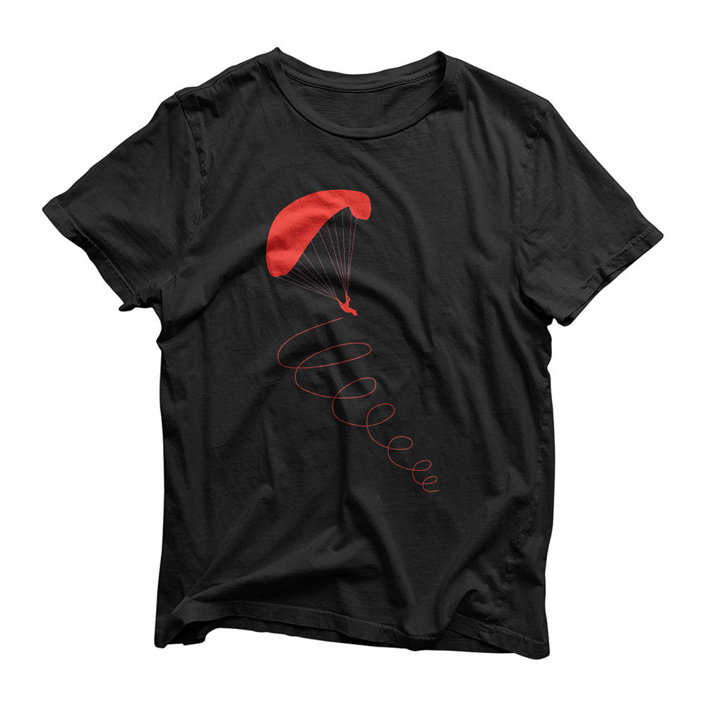 Paraglider in a Thermal - Paragliding Pilot T-Shirt