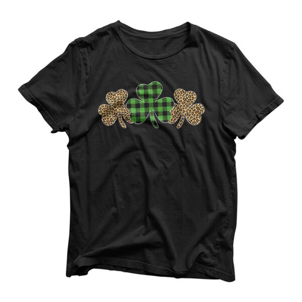 Plaid Shamrock - Leopard Clover St Patricks Day T-Shirt