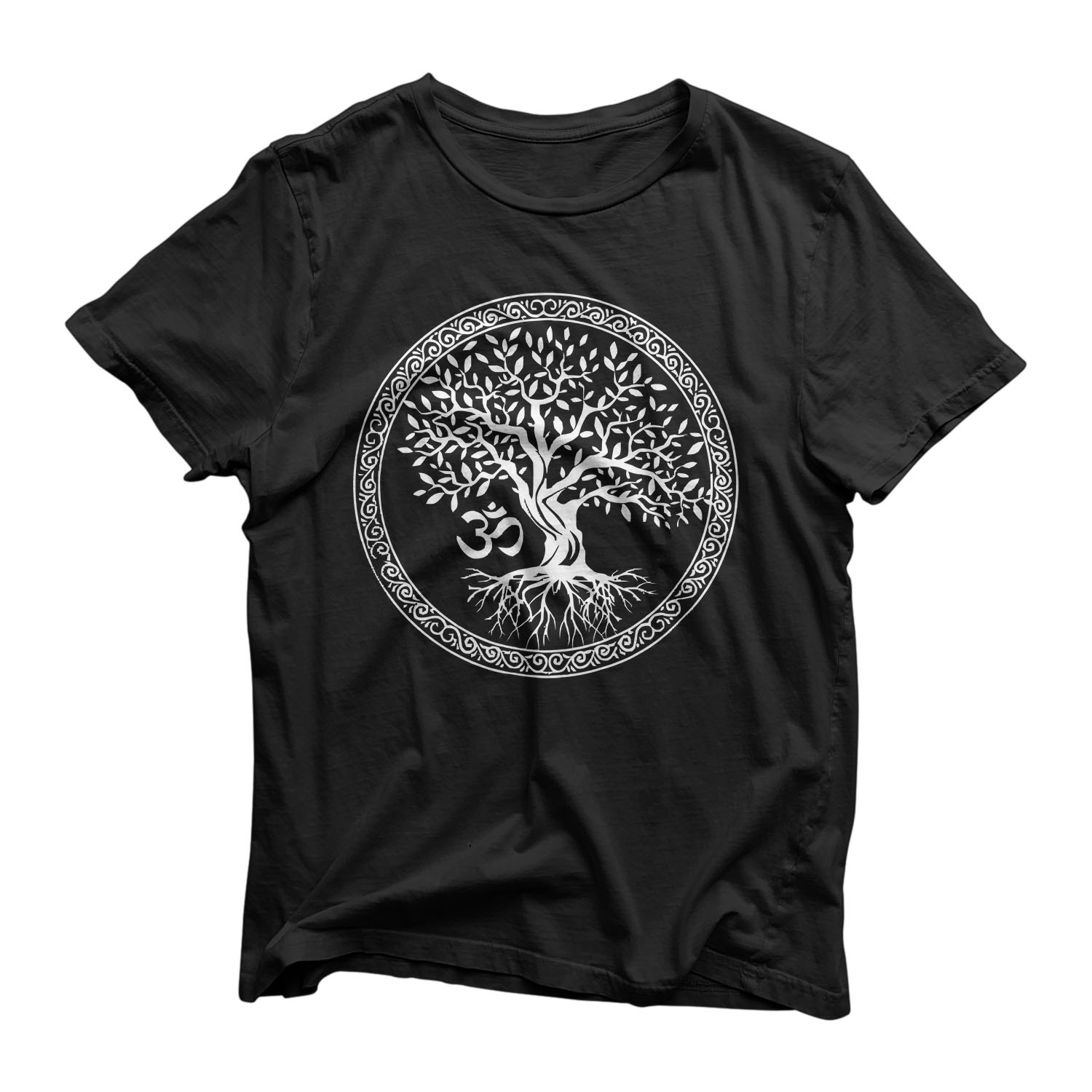 Tree of Life with Om Symbol Yoga T-Shirt