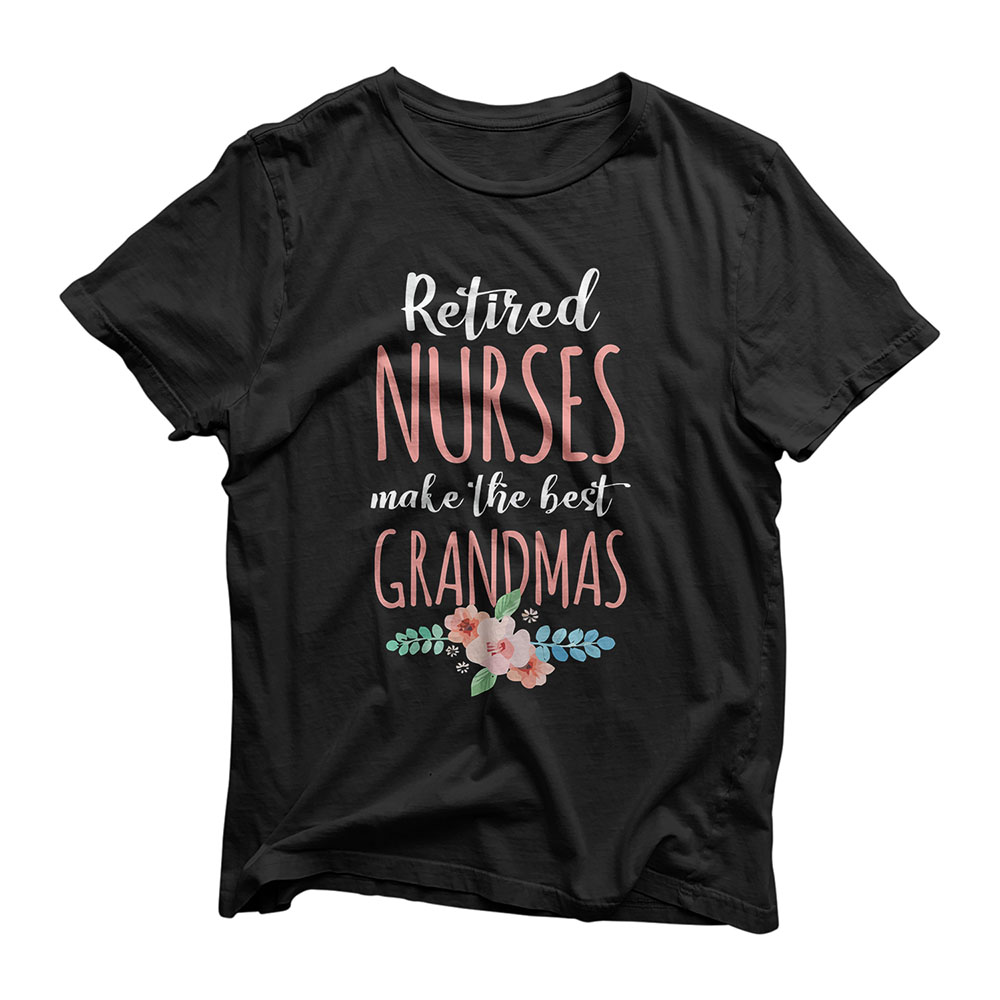 Womens Retired Nurse Nursing Retirements Gift for Grandmas T-Shirt