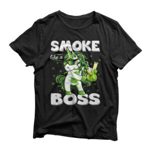 420 Unicorn Floss Like A Boss Shirt Weed Pot Leaf Marijuana T-Shirt