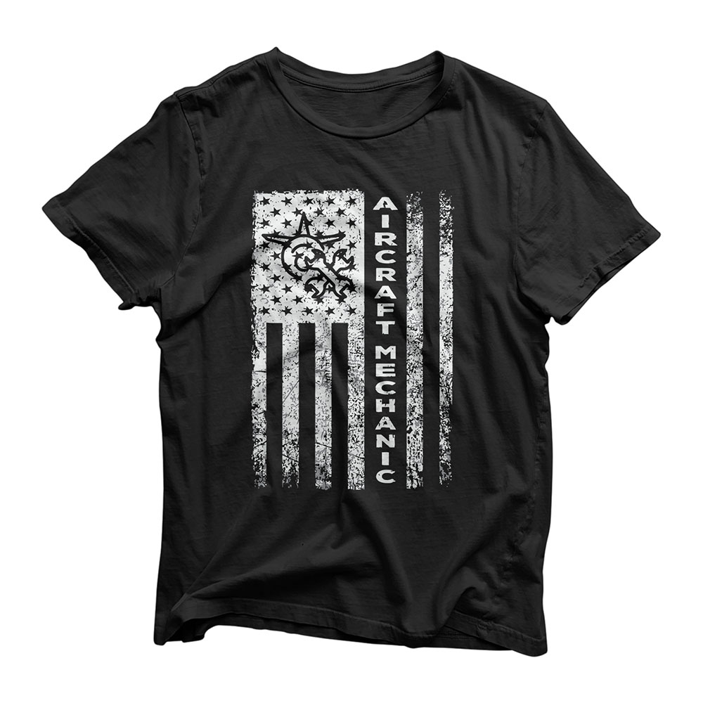 Aircraft Mechanic Flag - Future Airplane Mechanic Outfit T-Shirt