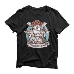 Animals are Friends not Food Pig Cow Sheep Vegan Vegetarian T-Shirt