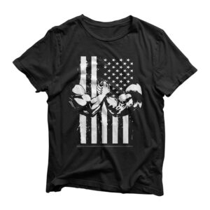 Arm Wrestling USA Flag Armwrestling Sports Power Gift Idea T-Shirt