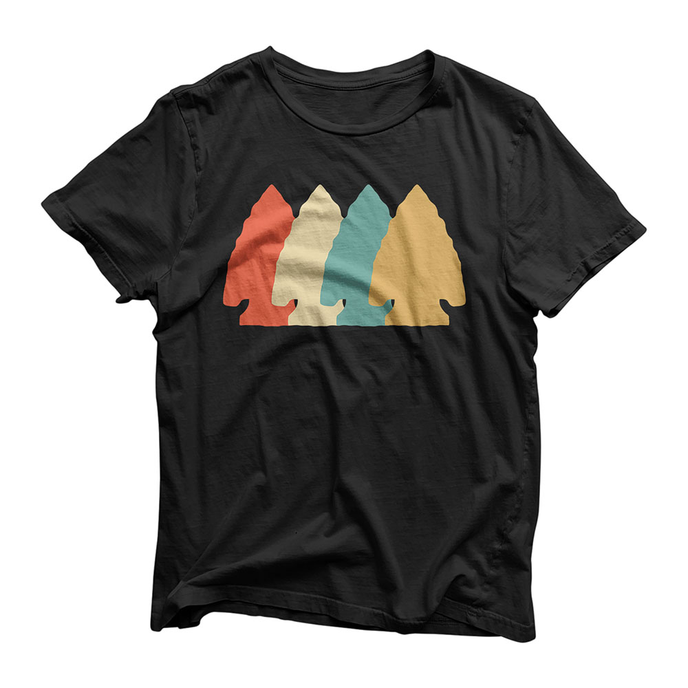 Arrowhead Hunting Collecting Vintage Retro Art T-Shirt