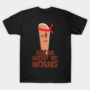 Ask Me About My Worms Funny Cute Headband Earthworm Farming T-Shirt
