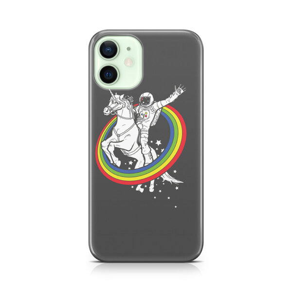 astronaut riding a unicorn Phone Case