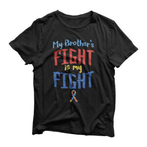 Autism Awareness Shirt Ribbon My Brothers Fight Boys Girls T-Shirt