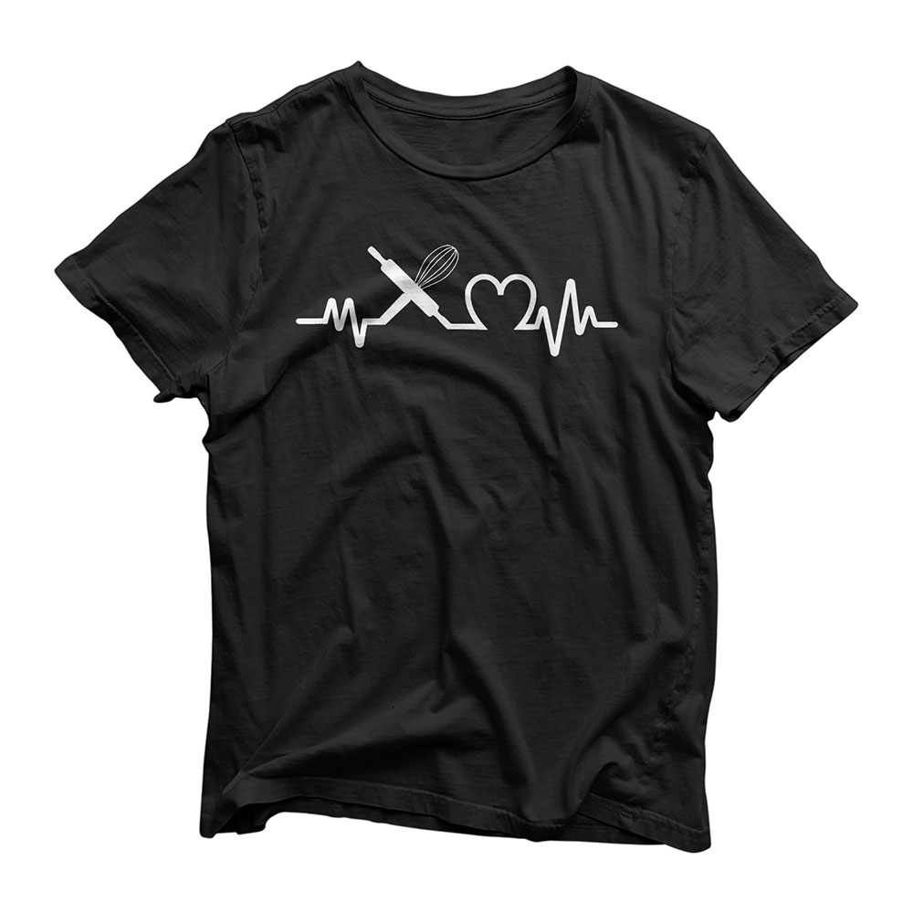 Baking Heartbeat Funny Baker T-Shirt