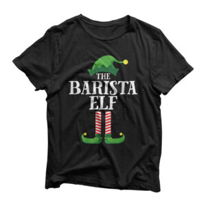 Barista Elf Matching Family Group Christmas Party Pajama T-Shirt