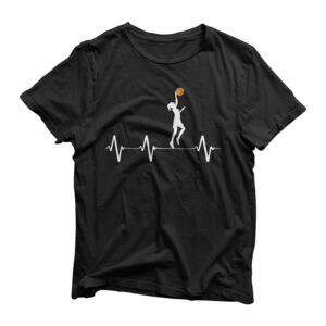 Basketball Heartbeat Gift Shirts for Women and Girls T-Shirt