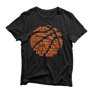 Basketball Terms Motivational Word Cloud T-Shirt