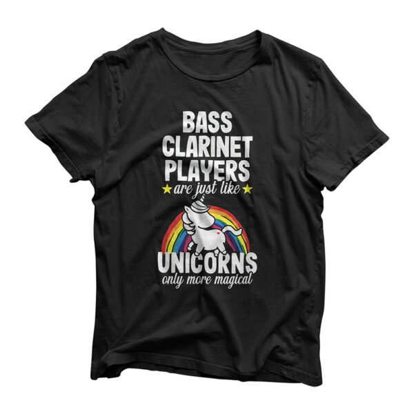 Bass Clarinet Player Funny Unicorns Music Instrument Gift T-Shirt