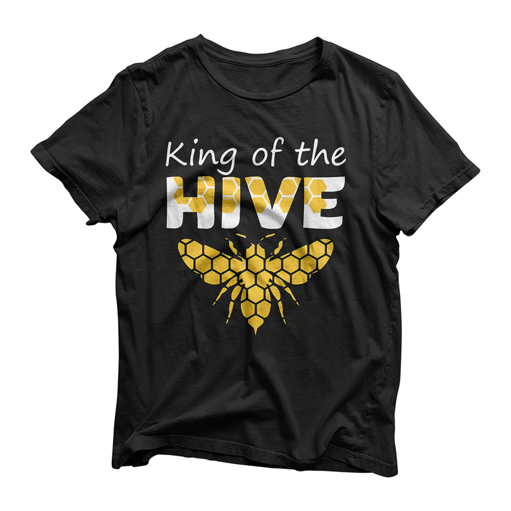 Beekeeping King of The Hive - Beekeeper Bee Lover Honey Gift T-Shirt