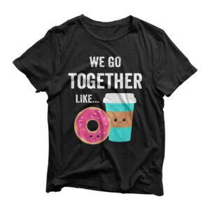 BFF Matching Pajama Fun Gift for Teen Girls Coffee and Donut T-Shirt