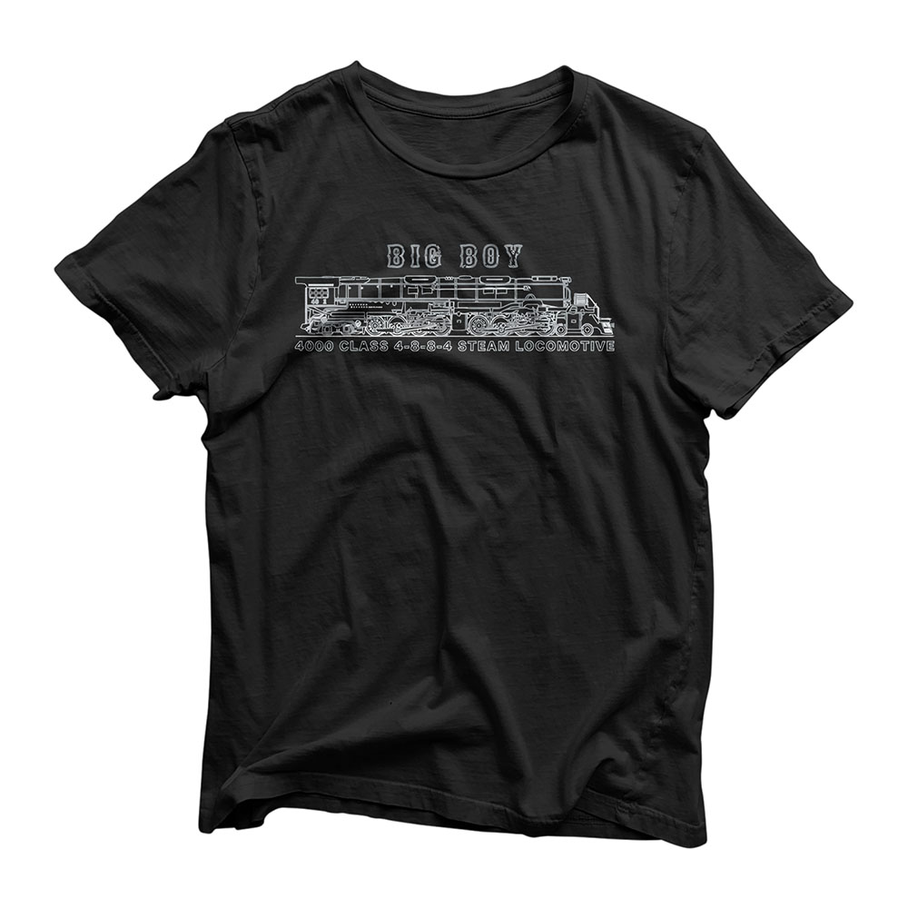 Big Boy 4000 Class Steam Locomotive Train Blueprint Gift T-Shirt