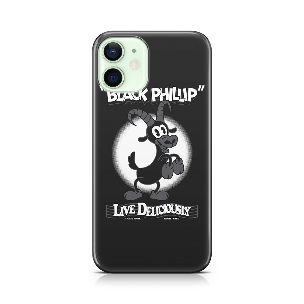Black Phillip - Live Deliciously - Vintage Cartoon Goat Phone Case