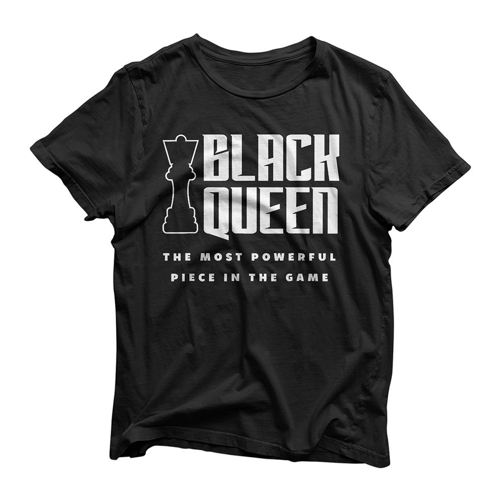 Black Queen Most Powerful Chess African American Women Chess T-Shirt