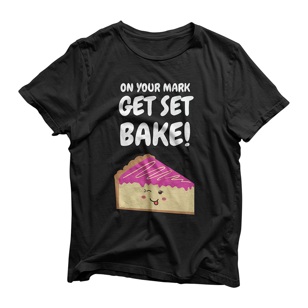 British Baking Show Gifts Baking Funny Get Set Bake Off T-Shirt