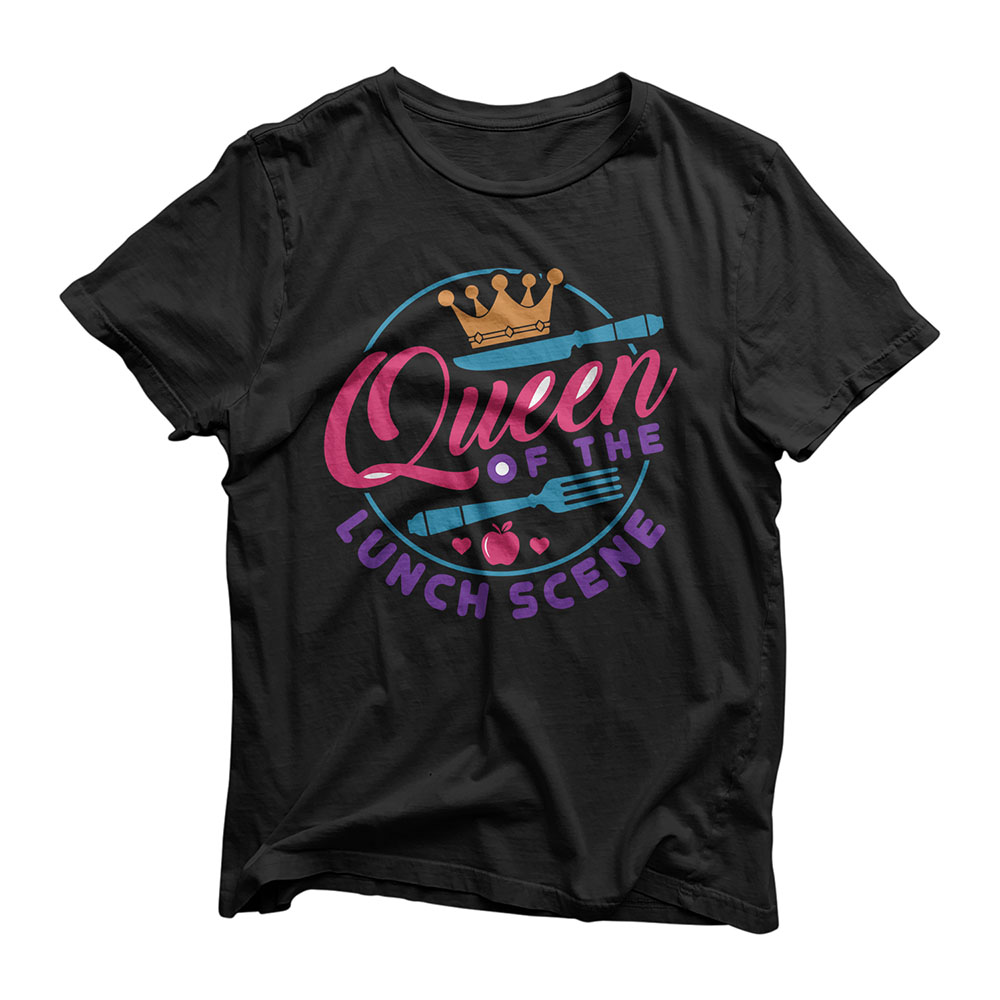 Cafeteria Worker School Lunch Lady Queen of the Lunch Scene T-Shirt
