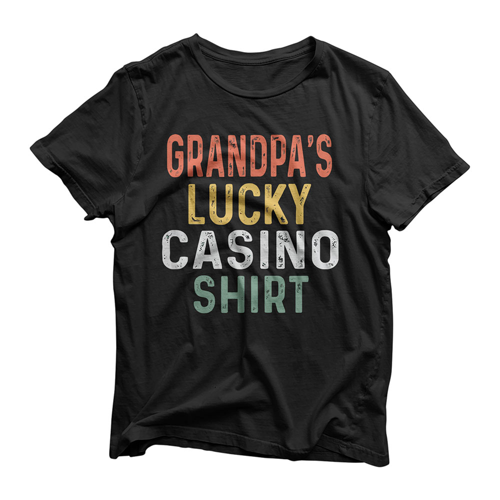 Casino Lover Shirt Retro Grandpa's Lucky Casino T-Shirt