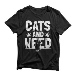 Cat Weed Design Cats And Weed Gift T-Shirt