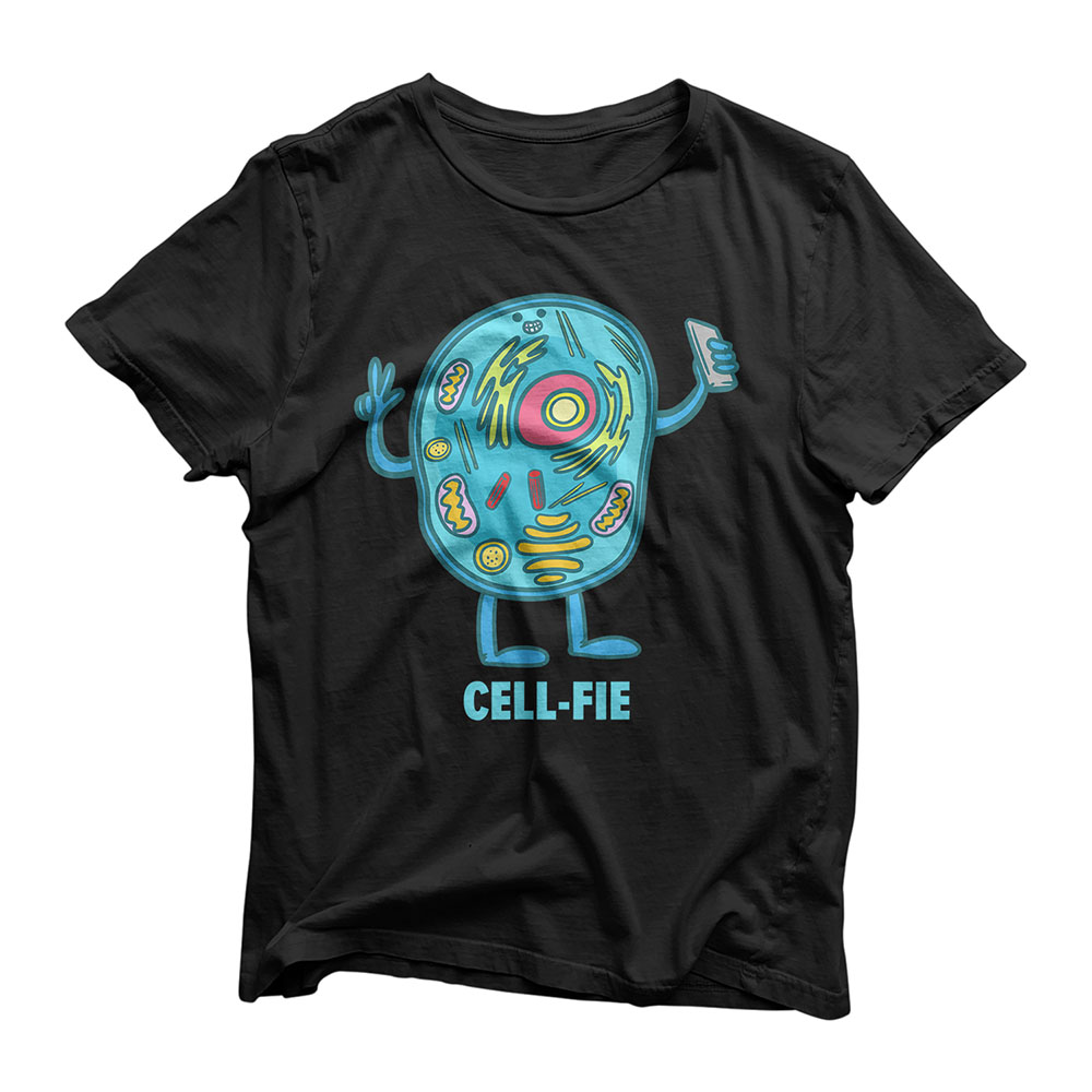 Cell-Fie Funny Pun Science Chemistry Cell Selfie Shirt Gift T-Shirt