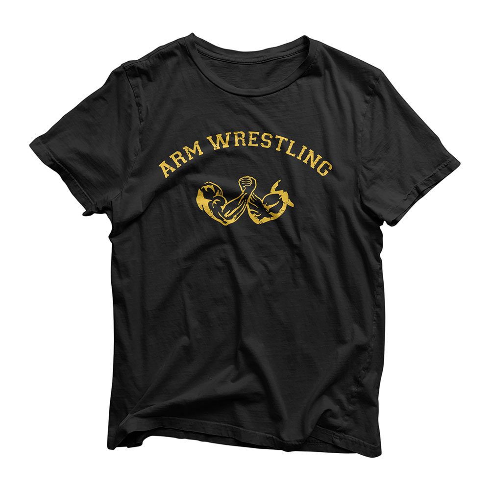 Classic College-style Arm Wrestling T-Shirt
