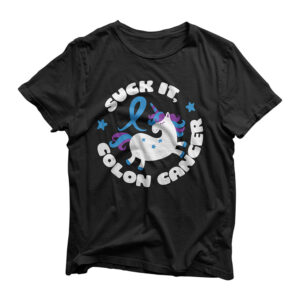 Colon Cancer Shirt | Suck It Colon Cancer Funny Unicorn Gift T-Shirt