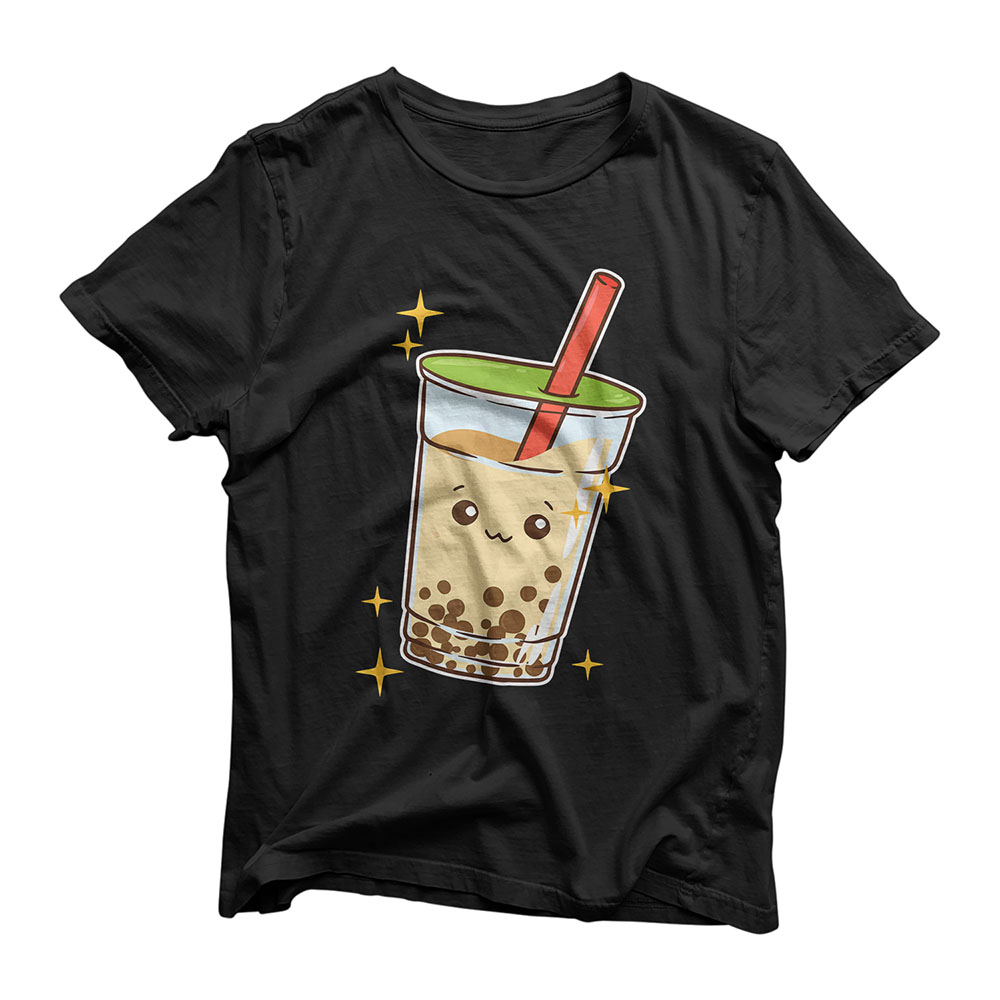 Cute Kawaii Bubble Tea Boba Lover Gift Milk Tea Tapioca T-Shirt