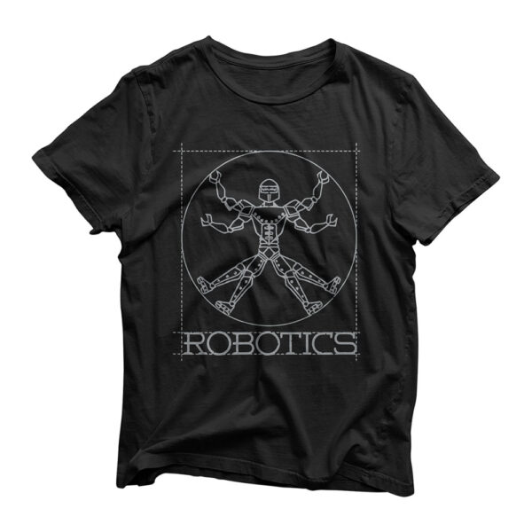Da Vinci Vitruvian Robot Robotics Engineer T-Shirt