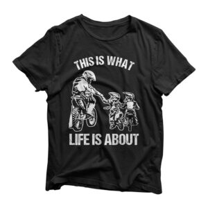 Dirt Bike Dad Motocross Motorcycle FMX Biker Father and Kids T-Shirt