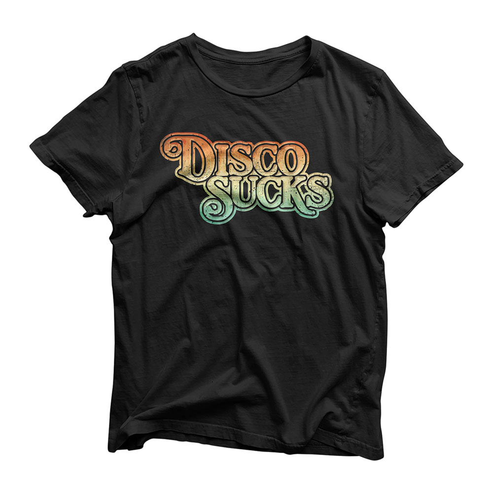 Disco Sucks 1970s Retro Vintage Distressed Funny T Shirt T-Shirt