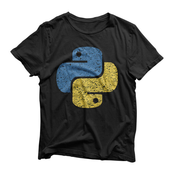 Distressed Python Logo for Engineers T-Shirt