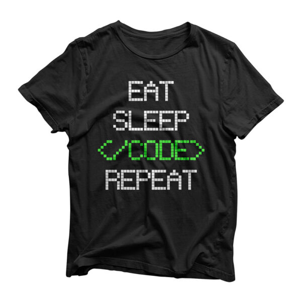 Eat Sleep Code Repeat Software Engineer Developer T-Shirt