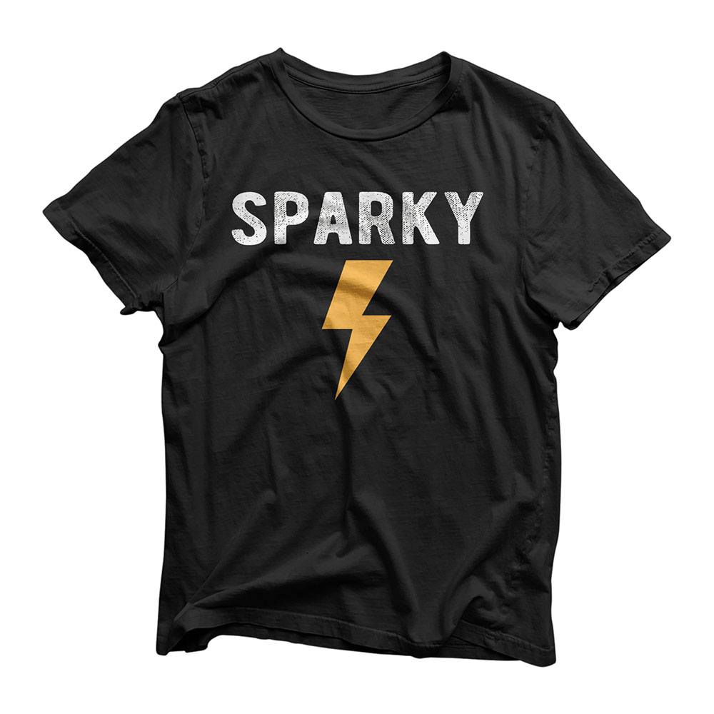 Electrician Gift Funny Sparky Nickname Lightning Bolt Tee T-Shirt