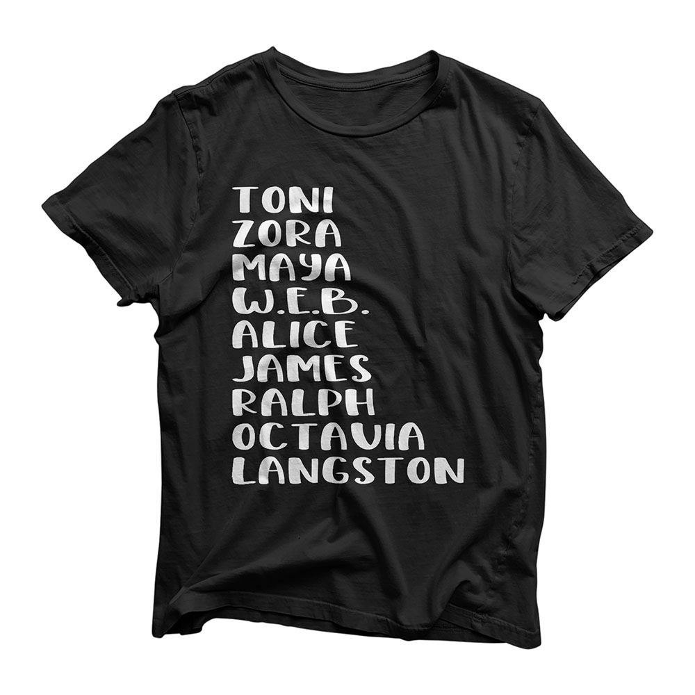 Famous African-American Black Authors of the 20th Century T-Shirt ...