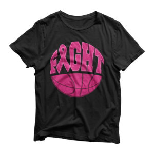 Fight Breast Cancer Basketball Pink Ribbon Mammogram Sport T-Shirt