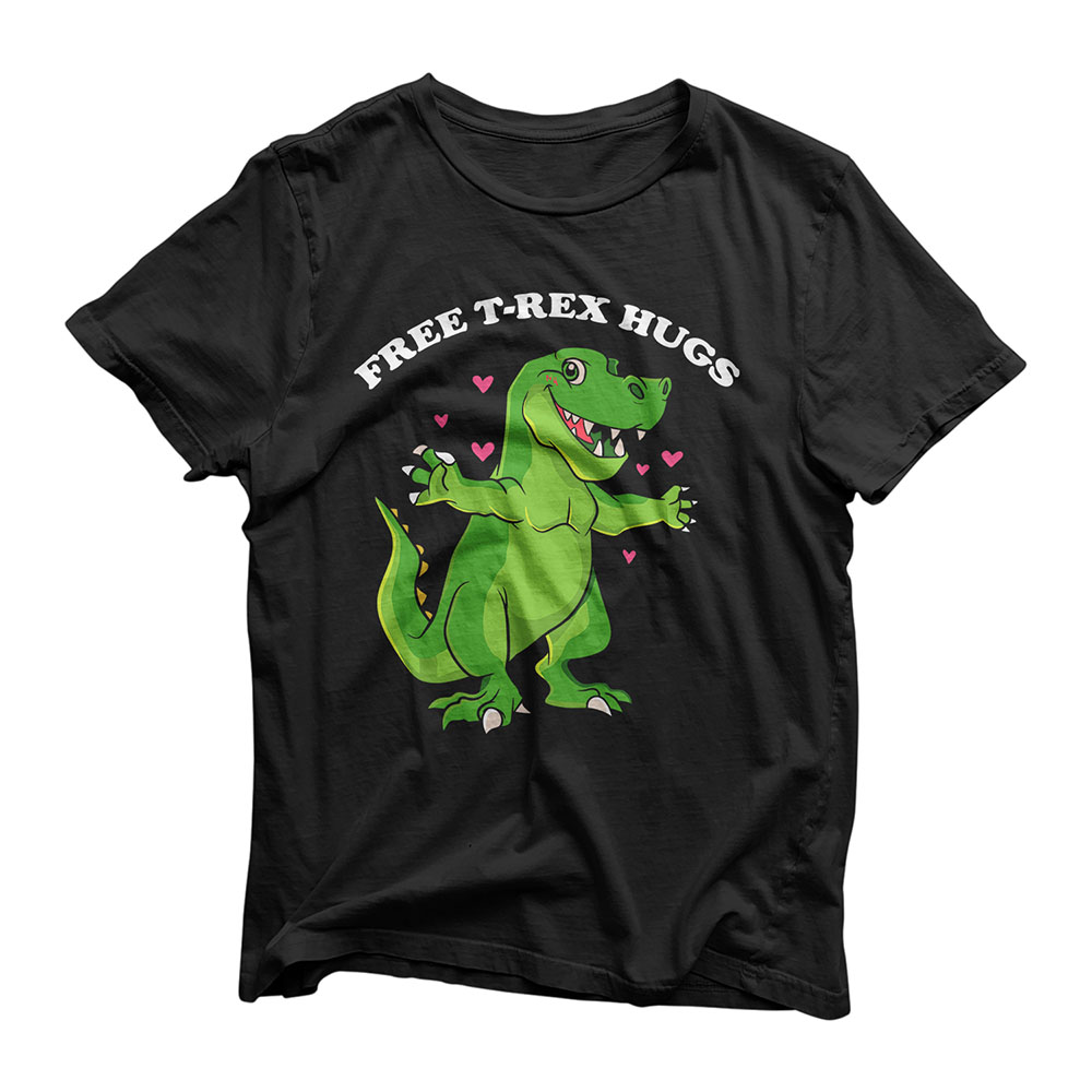 Free T Rex Hugs Funny Valentines Day Dinosaur Cute Hug Gift T-Shirt