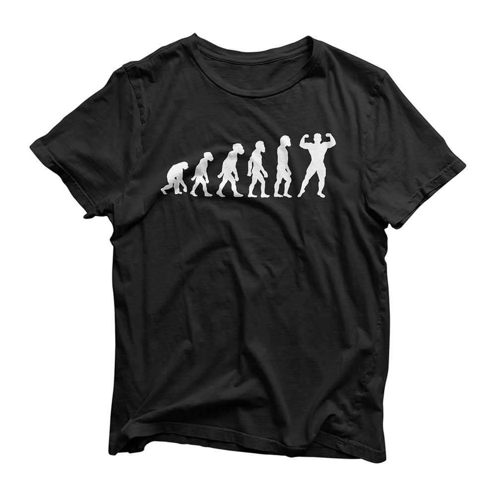 Funny Human Bodybuilding Evolution Weightlifter Bodybuilder T-Shirt